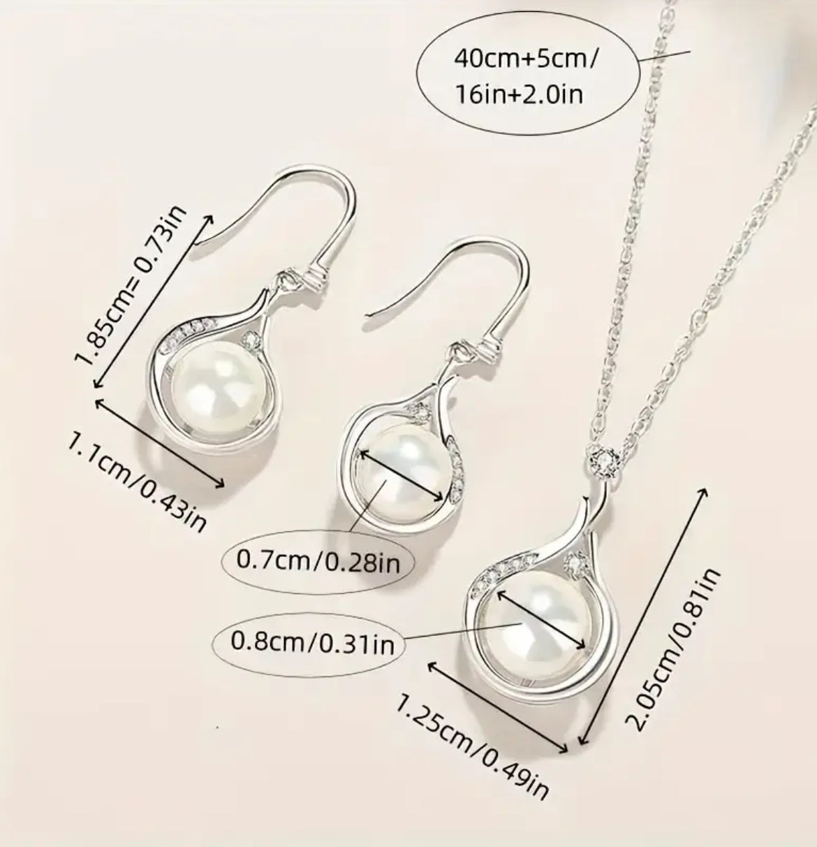 Freshwater Pearl Necklace & Earring Set