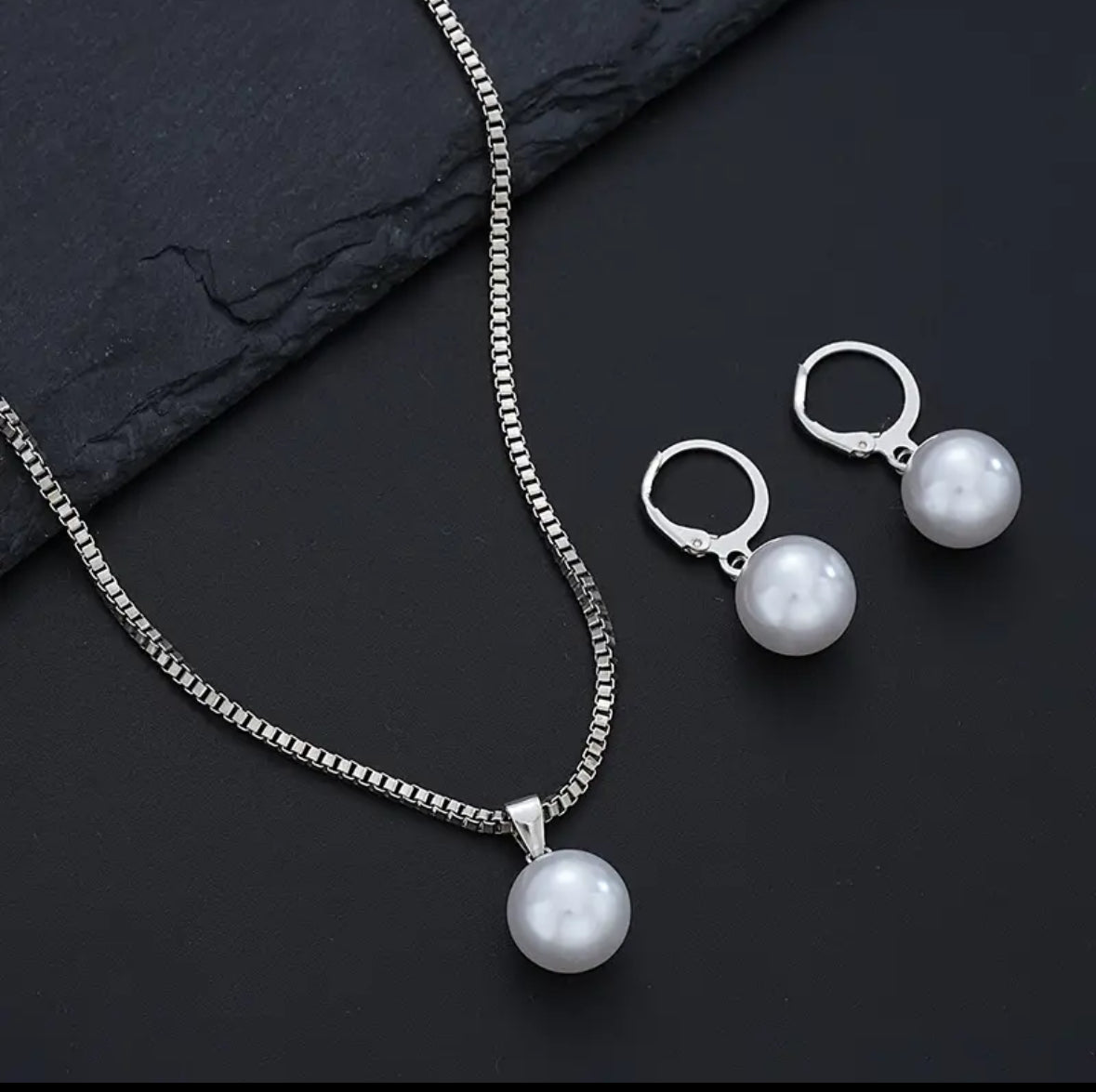 3 pcs Elegant Simple Style Pink Imitation Pearl Pendant Set