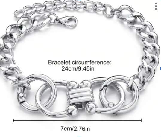 Hip Hop Geometric Cuban Link Bracelet